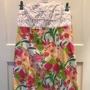 Lilly Pulitzer Strapless Floral Dress